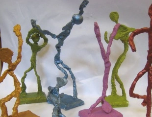 Giacometti wire sculptures